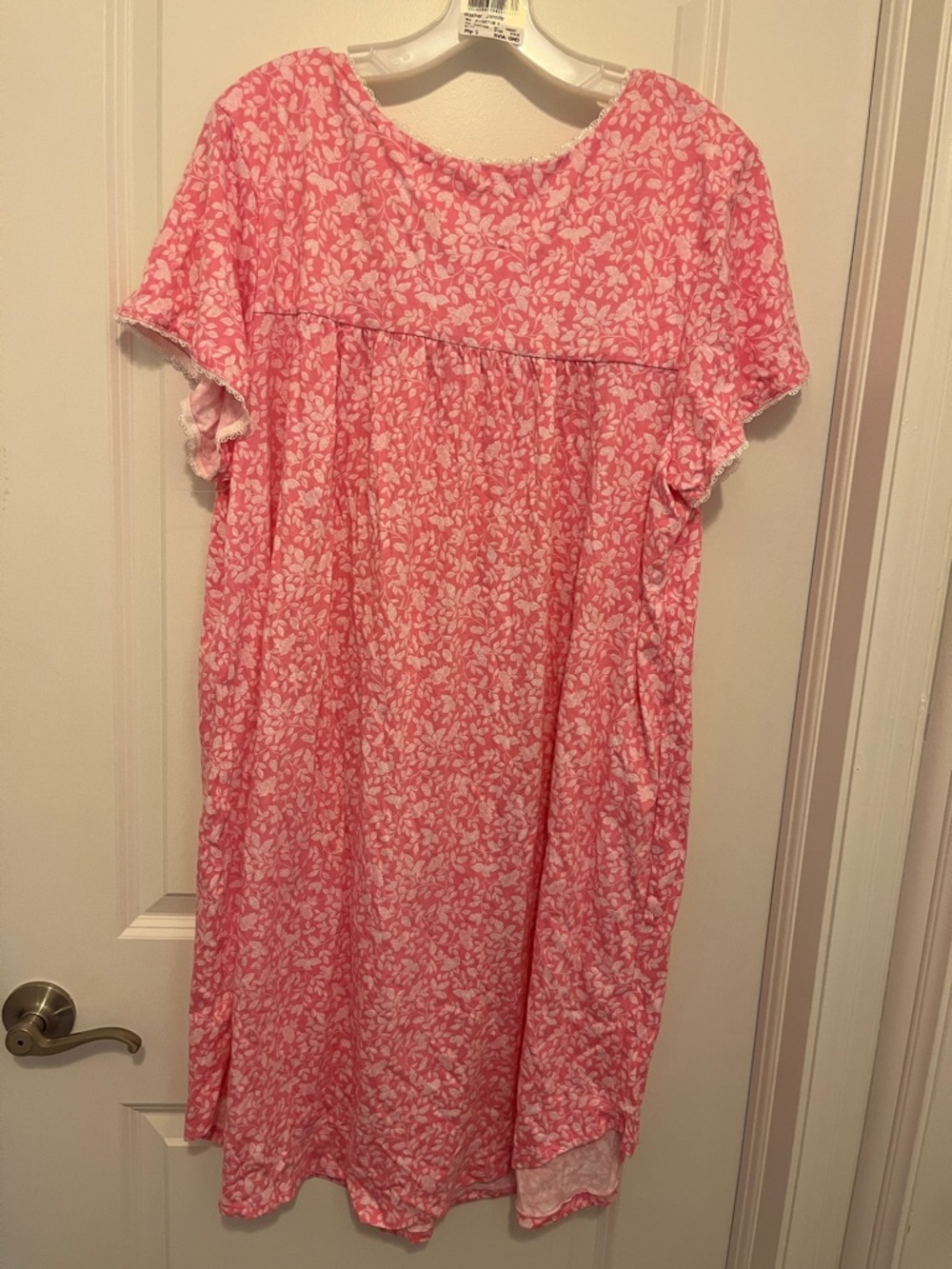 Dalia Collection Pink Floral Button-Front Nightdress